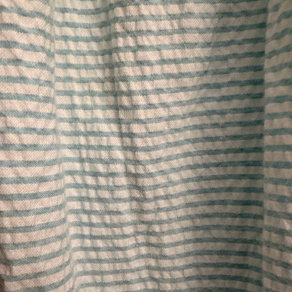 Classic Whimsy Smocked Dress 12M Blue White Seersucker Floral Embroidered - Picture 4 of 8